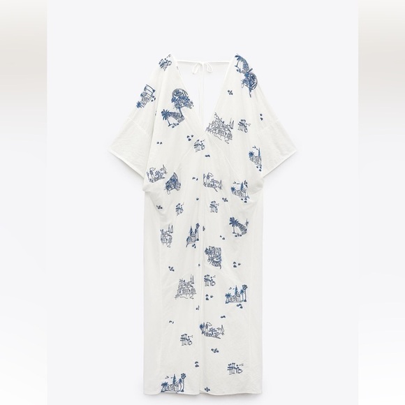 Zara NWT embroidered tunic dress - Picture 2 of 9